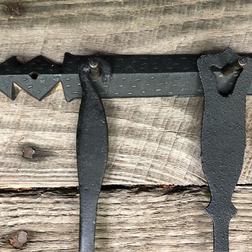 Cast Iron Cottagecore Black Iron Metal Spoons Fork Wall Decor Vintage - Picture 5 of 10